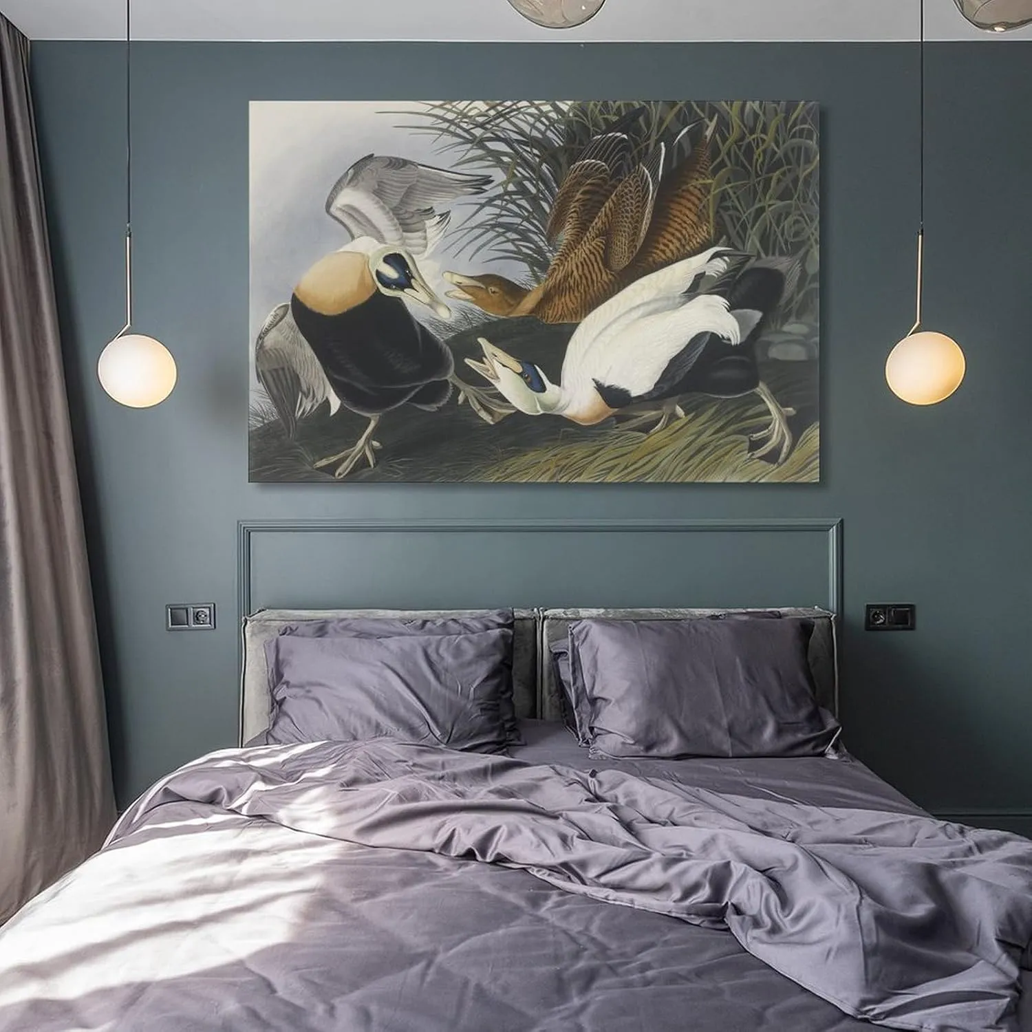 John James Audubon Art Prints Eider Duck 2 Poster Poster Decorative Painting Canvas Wall Art Living Room Posters Bedroom Painting 12x18inch(30x45cm)