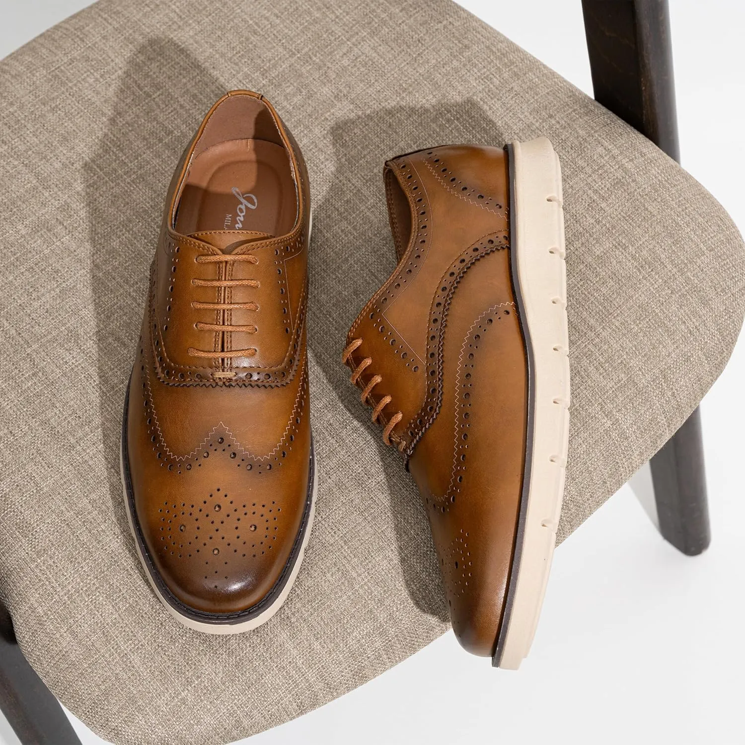 Jousen Mens Dress Shoes Casual Oxfords Lace Up Business Formal Dress Sneakers for Men