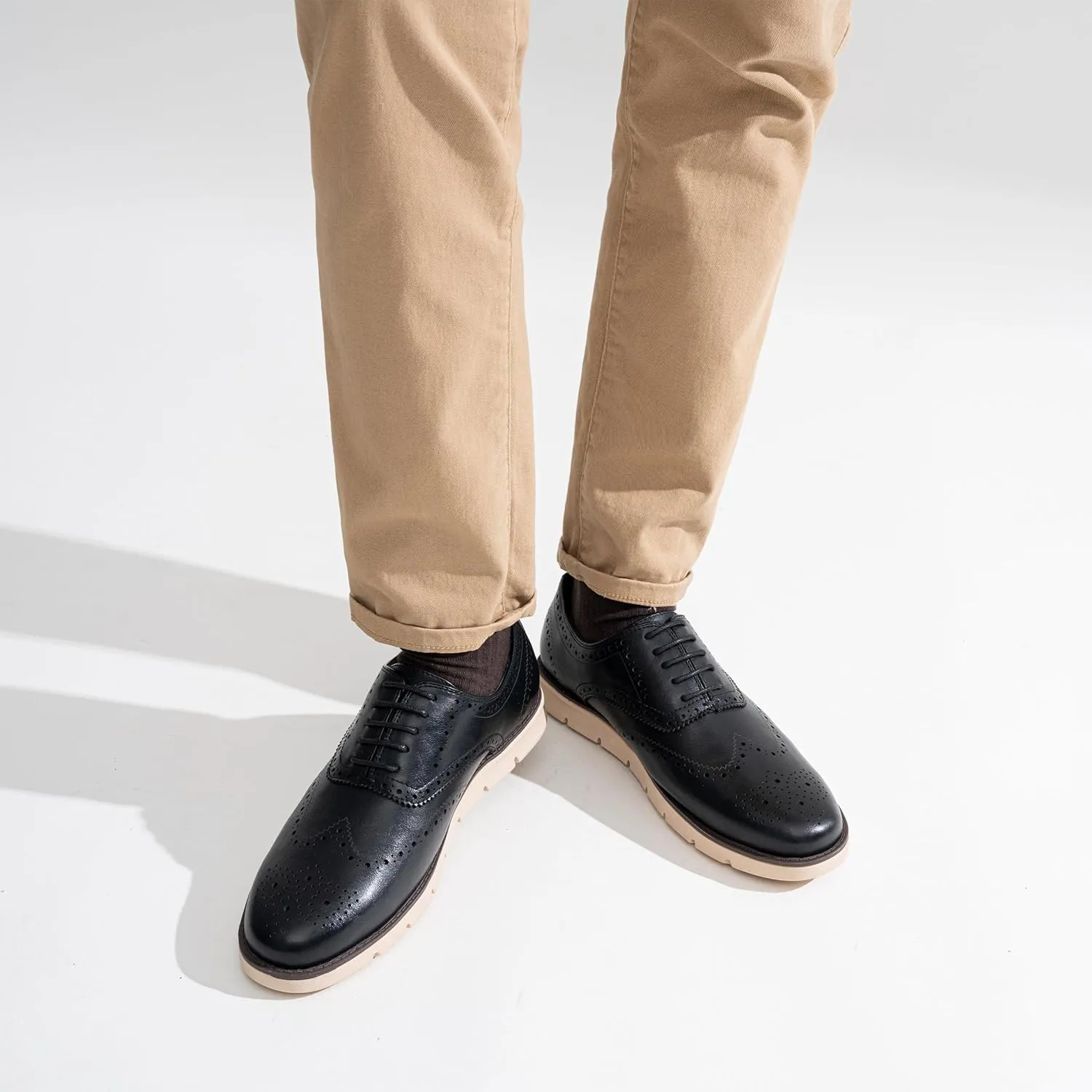 Jousen Mens Dress Shoes Casual Oxfords Lace Up Business Formal Dress Sneakers for Men
