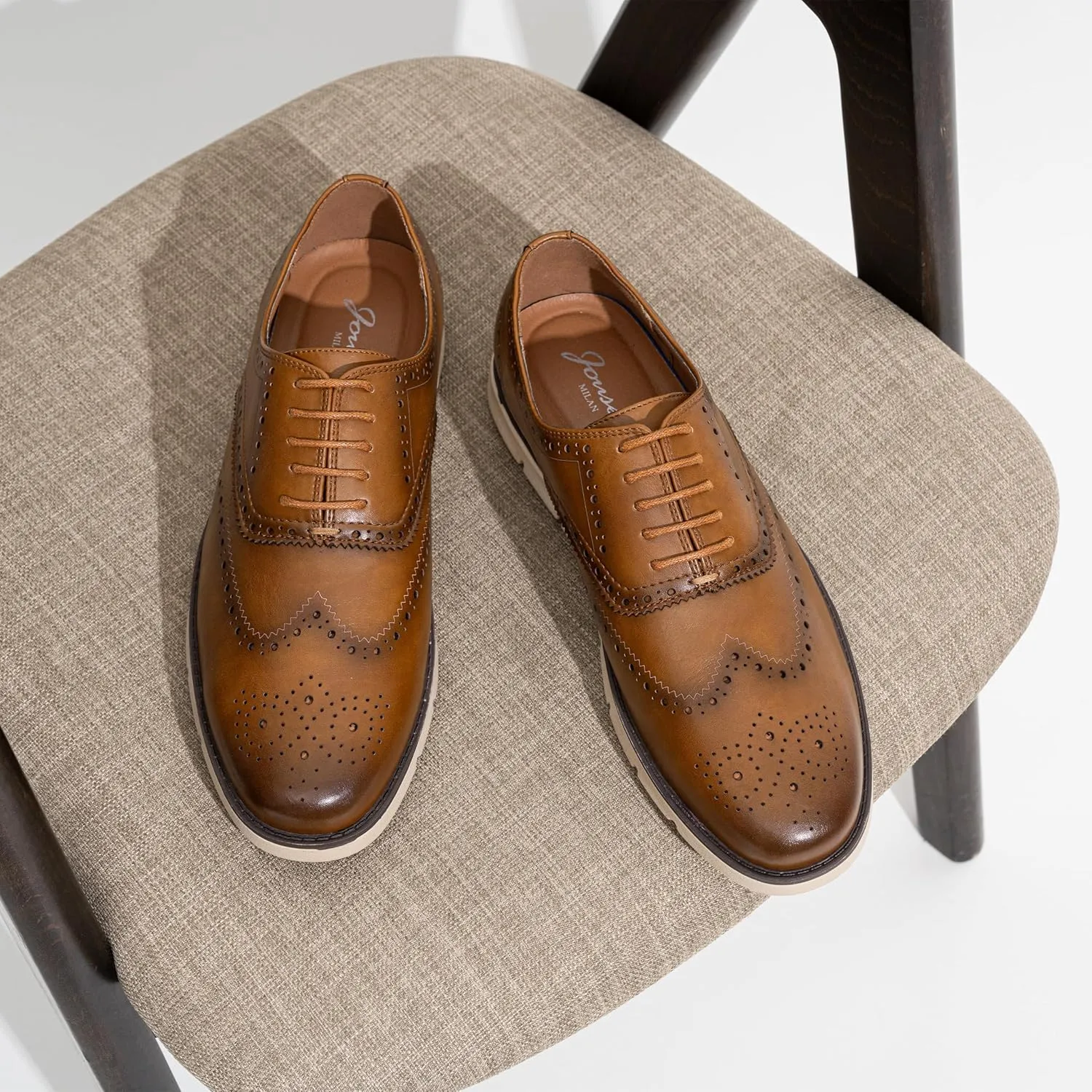 Jousen Mens Dress Shoes Casual Oxfords Lace Up Business Formal Dress Sneakers for Men