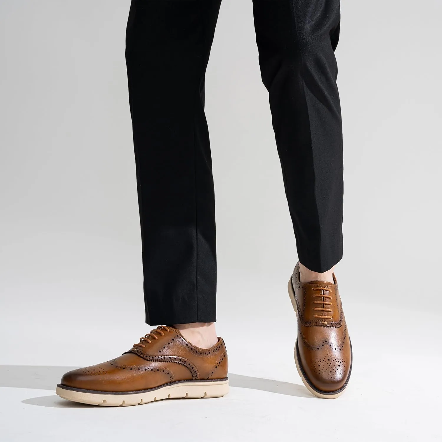 Jousen Mens Dress Shoes Casual Oxfords Lace Up Business Formal Dress Sneakers for Men