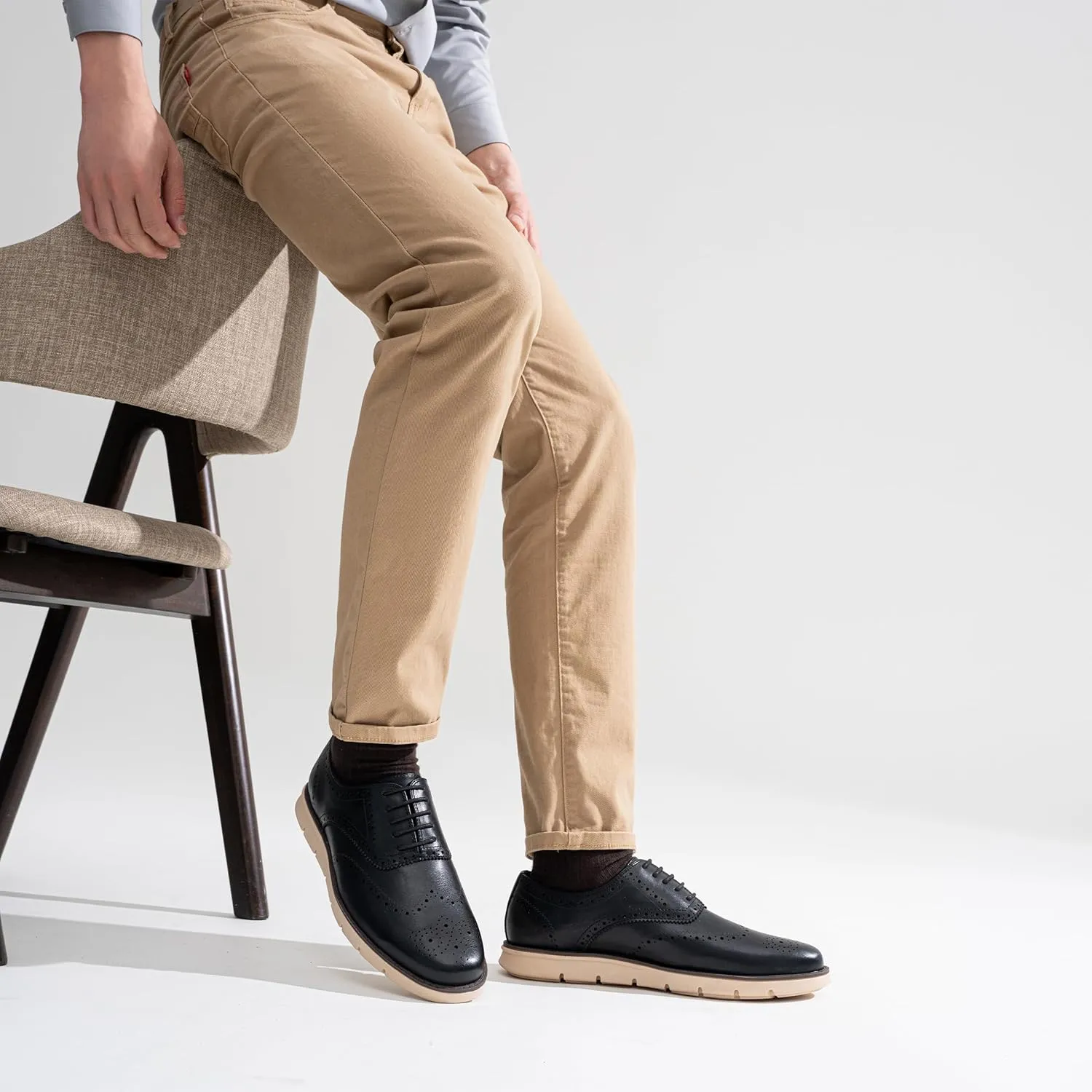 Jousen Mens Dress Shoes Casual Oxfords Lace Up Business Formal Dress Sneakers for Men