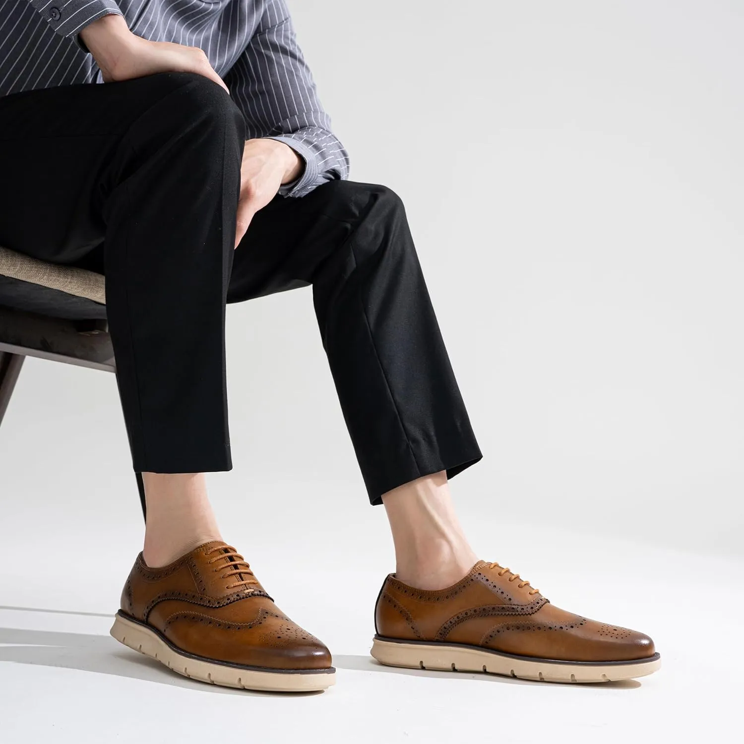 Jousen Mens Dress Shoes Casual Oxfords Lace Up Business Formal Dress Sneakers for Men