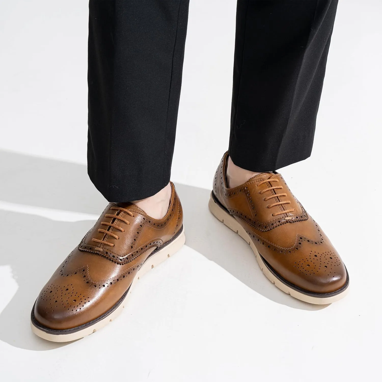 Jousen Mens Dress Shoes Casual Oxfords Lace Up Business Formal Dress Sneakers for Men