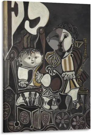 JU XIANG Pablo Picasso Prints，'Claude And Paloma' by Pablo Picasso Work Poster Canvas Wall Art Poster Decorative Bedroom Modern Home Print Picture Artworks Posters 20x30inch(50x75cm)