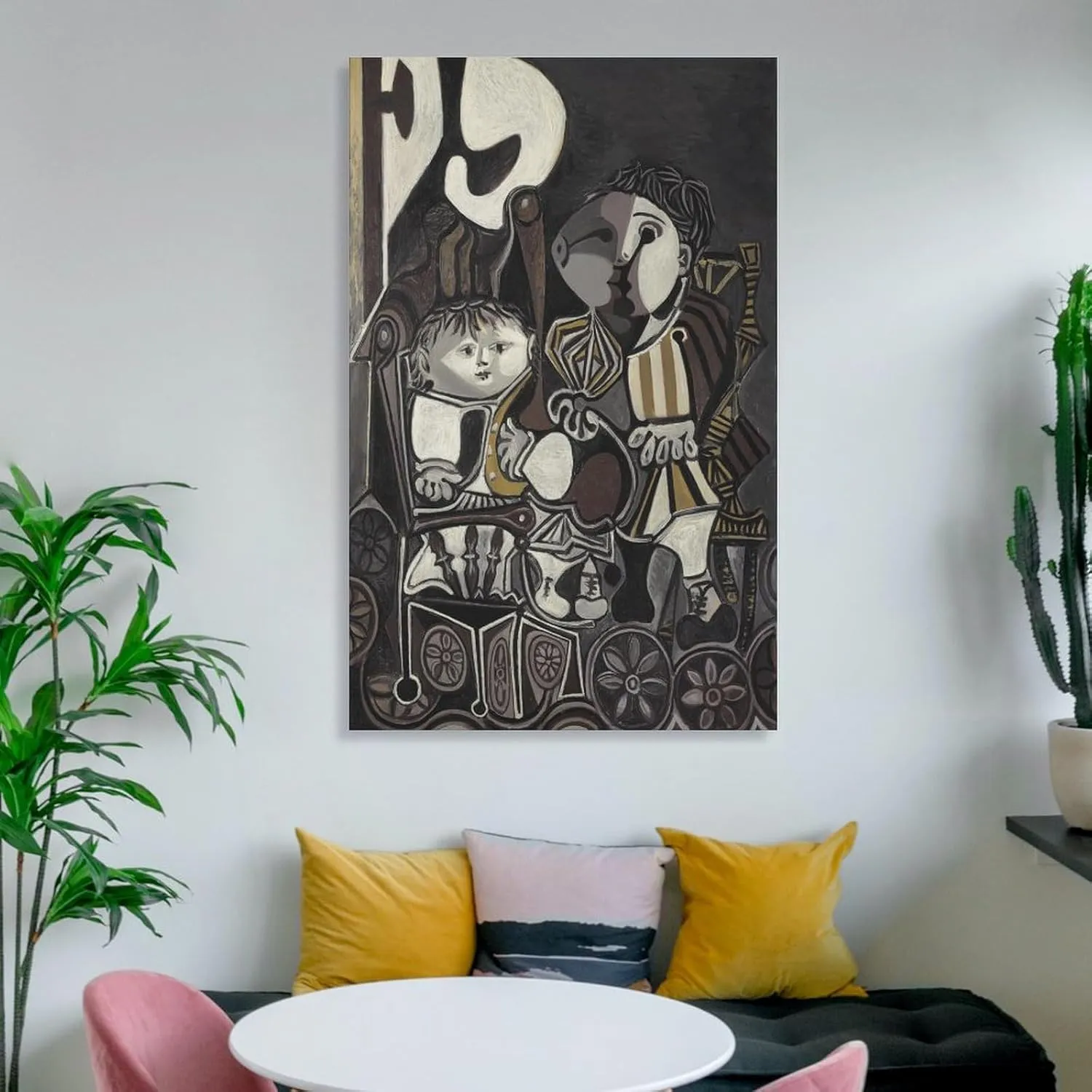 JU XIANG Pablo Picasso Prints，'Claude And Paloma' by Pablo Picasso Work Poster Canvas Wall Art Poster Decorative Bedroom Modern Home Print Picture Artworks Posters 20x30inch(50x75cm)