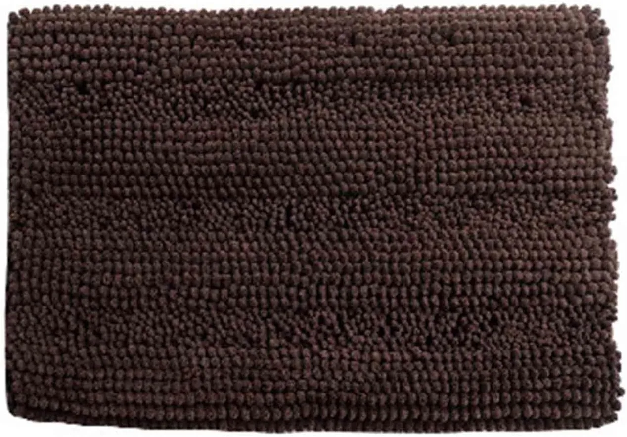 JUSHZ Bath Mat Bath Mats for Bathroom Mat Non Slip Super Absorbent Rug Door Mat Rectangular Absorb Water Washable Comfortable Feet The Fluff is Very Firm and Not Easy to Fall Off (40X60cm,Brown)