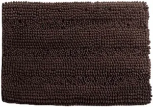 JUSHZ Bath Mat Bath Mats for Bathroom Mat Non Slip Super Absorbent Rug Door Mat Rectangular Absorb Water Washable Comfortable Feet The Fluff is Very Firm and Not Easy to Fall Off (40X60cm,Brown)