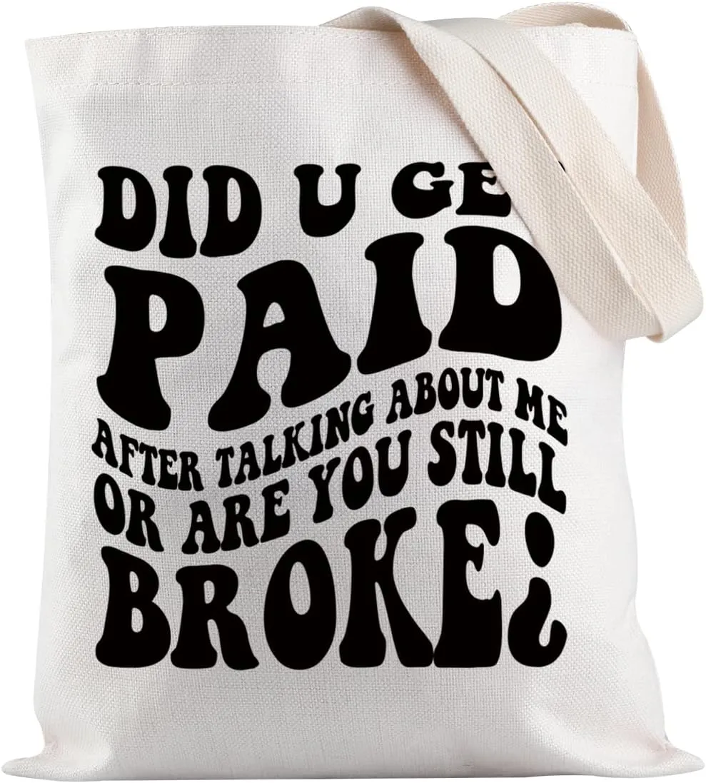 JXGZSO Adult Humor Inspired Shoulder Bag Sarcasm Tote Bag Inspirational Shopping Bag Motivational Merchandise