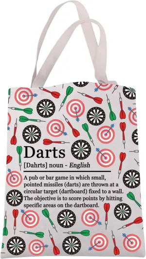 JXGZSO Funny Darts Gift Dart Definition Shoulder Bag Darts Player Gift Darts Game Lover Gift Dartboard Paint Tote Canvas Bag