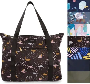 KALEIDO Stylish Lightweight Packable Foldable Tote Bag Water Resistant, Convenient, Airport Friendly