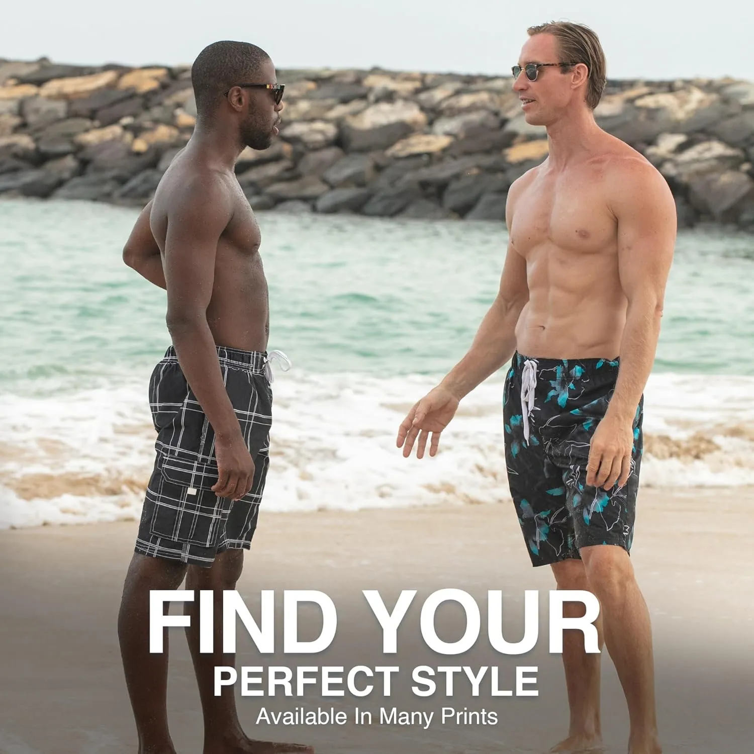 Kanu Surf Flex Men's Swim Trunks Quick-Dry Bathing Suit Men, 9" Inseam (Regular & Extended Sizes)
