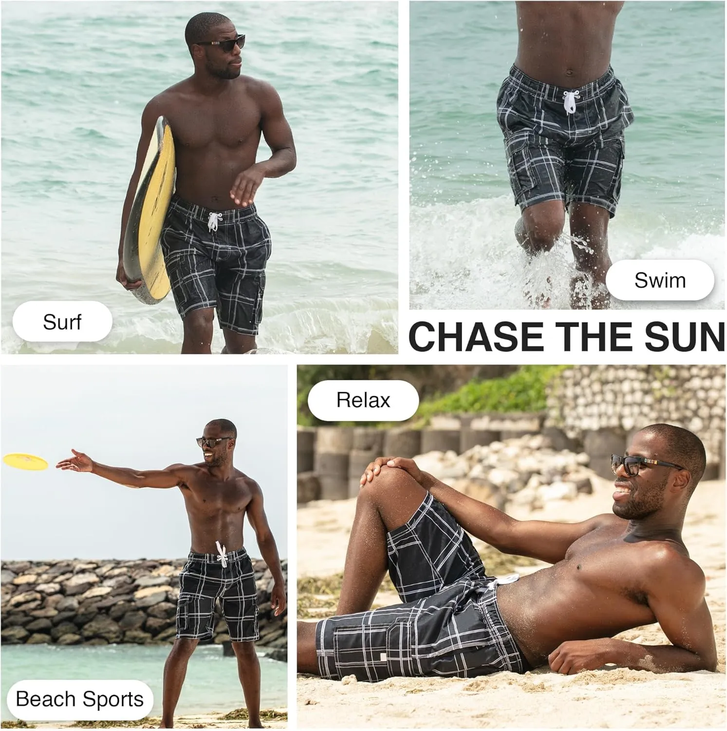 Kanu Surf Flex Men's Swim Trunks Quick-Dry Bathing Suit Men, 9" Inseam (Regular & Extended Sizes)