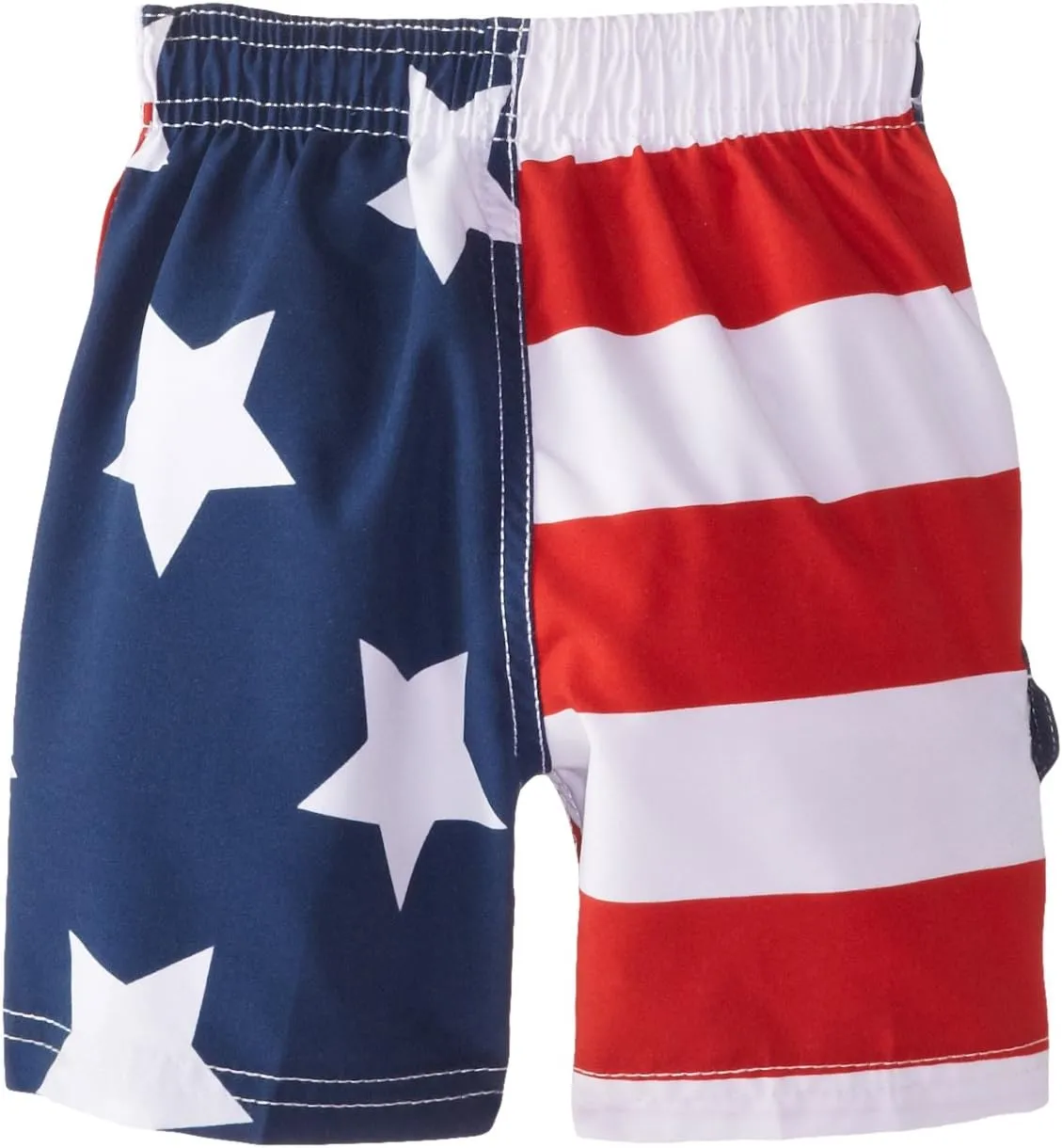 Kanu Surf Patriot Boys Swim Trunks with UPF 50  Sun Protection-American Flag Quick Dry Boys Swimsuit