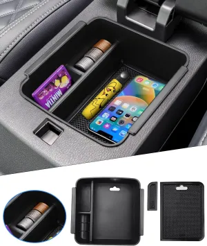 Karltys Center Console Organizer Tray for Mitsubishi Outlander 2022-2024 2025 Accessories (NOT for Outlander Sport) Middle Console Organizer Armrest Storage Box with Non-Slip Silicone Liners