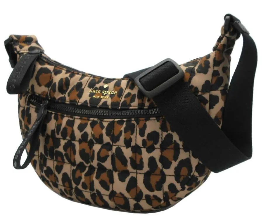 Kate Spade New York Camden Polyester Spotted Leopard Print Sling Bag Crossbody KH407 200 (Brown Multi)