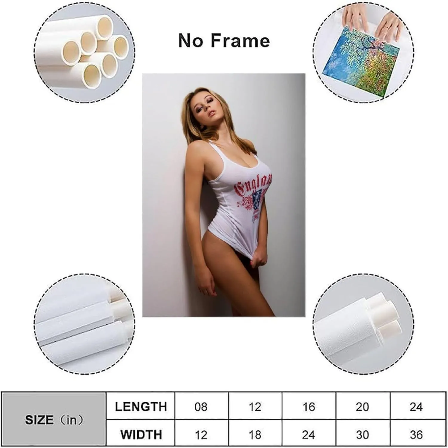 Keeley Hazell Perfect Poster Cool Artworks Painting Wall Art Canvas Prints Hanging Picture Home Decors Gift Idea 20x30inch(50x75cm)