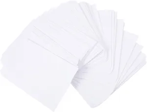 KICHOUSE 100Pcs Thick Blank Paper Envelopes for Document Photo and Voucher Storage Bags and Wear Resistant for Home Office School and Travel
