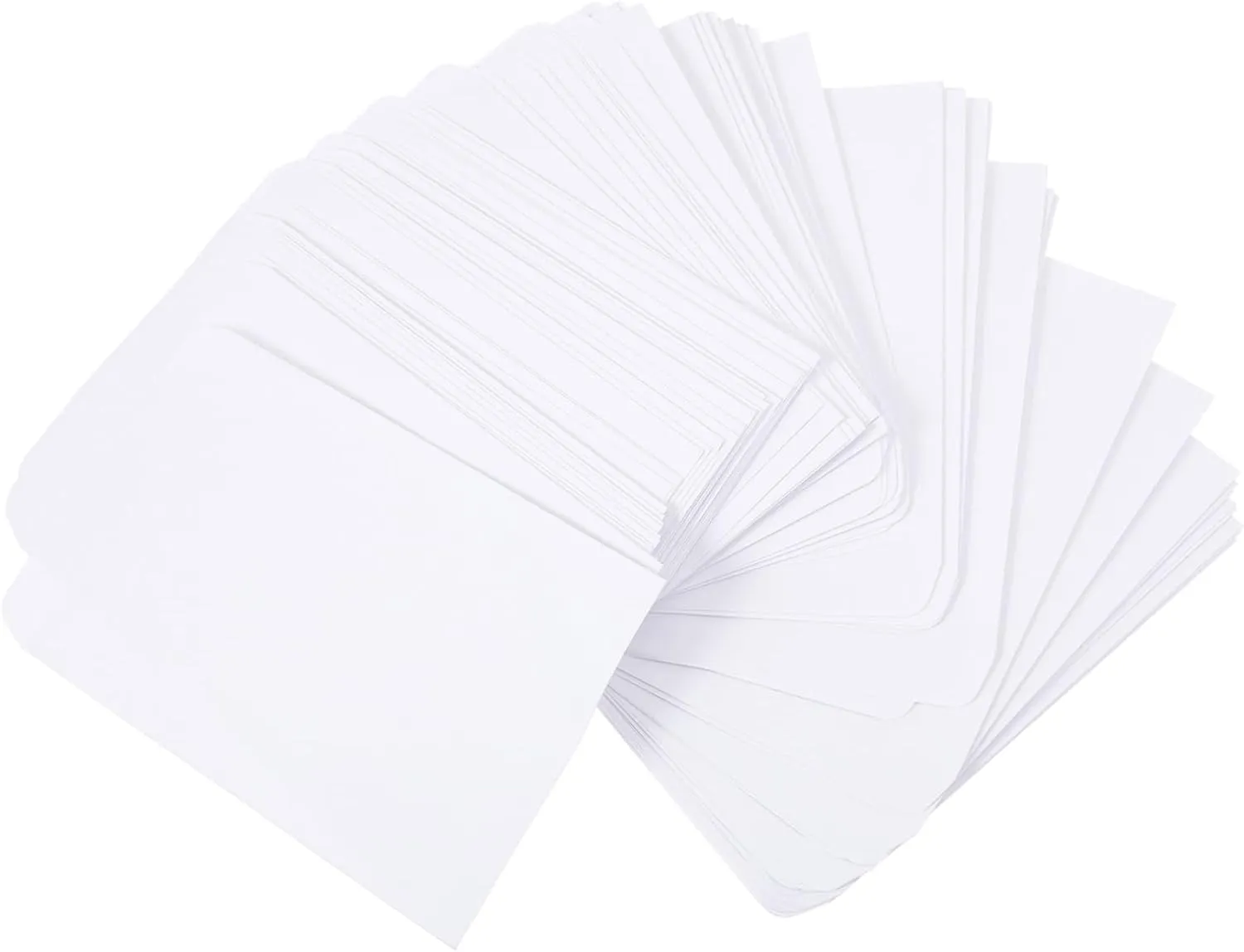 KICHOUSE 100Pcs Thick Blank Paper Envelopes for Document Photo and Voucher Storage Bags and Wear Resistant for Home Office School and Travel