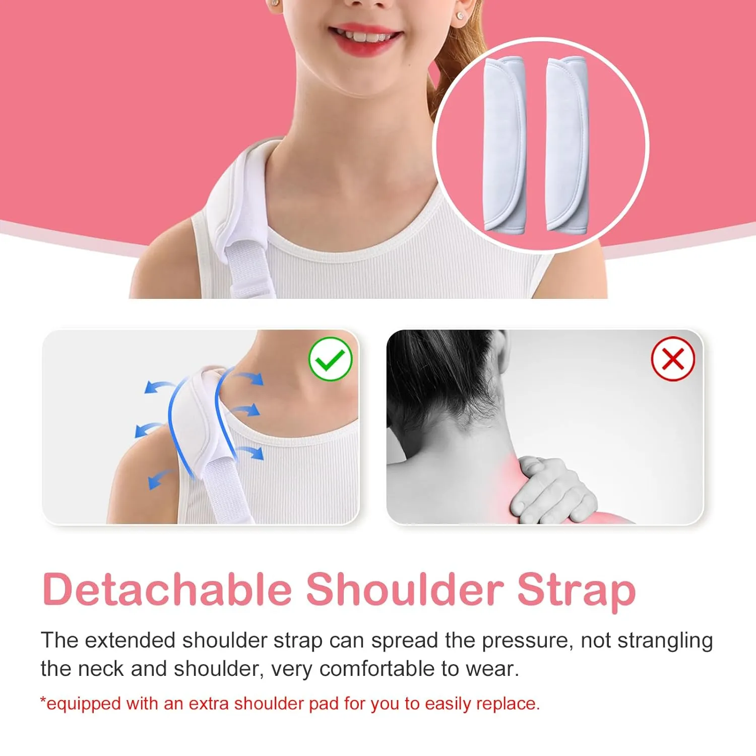Kids Arm Sling for Broken Arm Torn Rotator Cuff Shoulder Elbow Wrist injury Printed Pediatric Child Toddler Brace Support for Children Girls with Bear (Pink, Large)