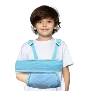 Kids Arm Sling Shoulder Immobilizer For Women Men, Shoulder Sling For Torn Rotator Cuff, Arm Sling For Elbow Injury, Surgery, Fracture, Dislocation (Blue)