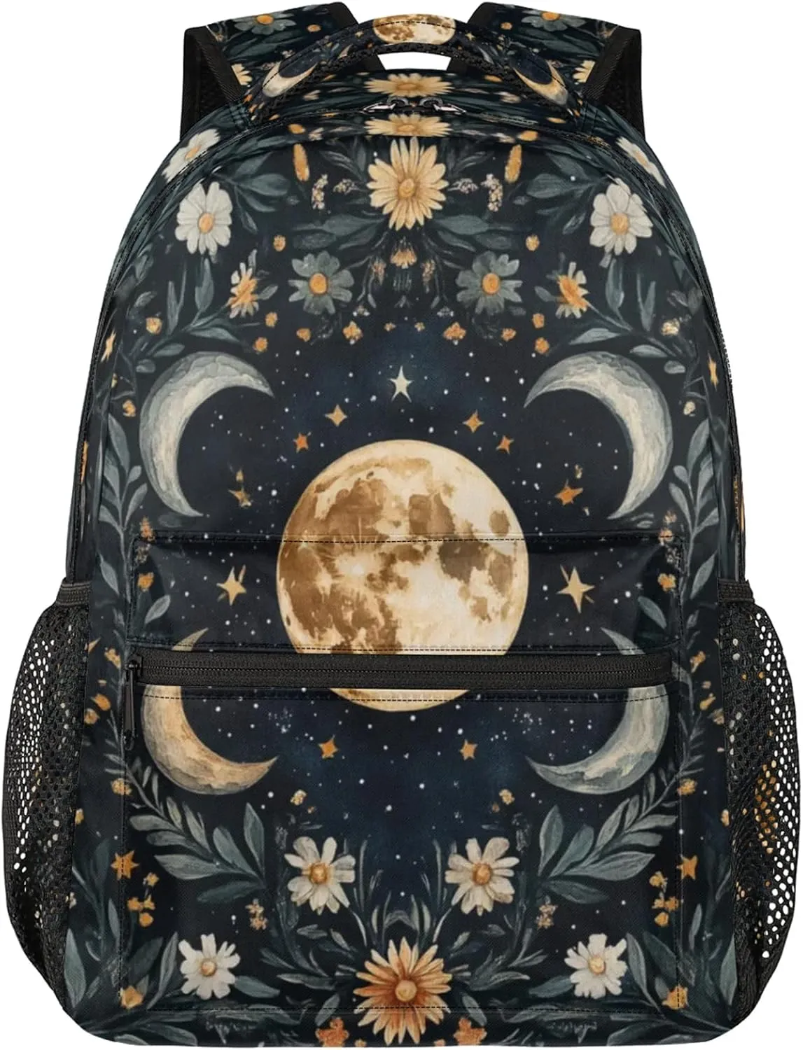 Kids Backpacks for Boys Girls - 16 Inch Moon Schoolbag Lightweight Waterproof Book Bag for Preschool, Kindergarten, Elementary Back to School Children