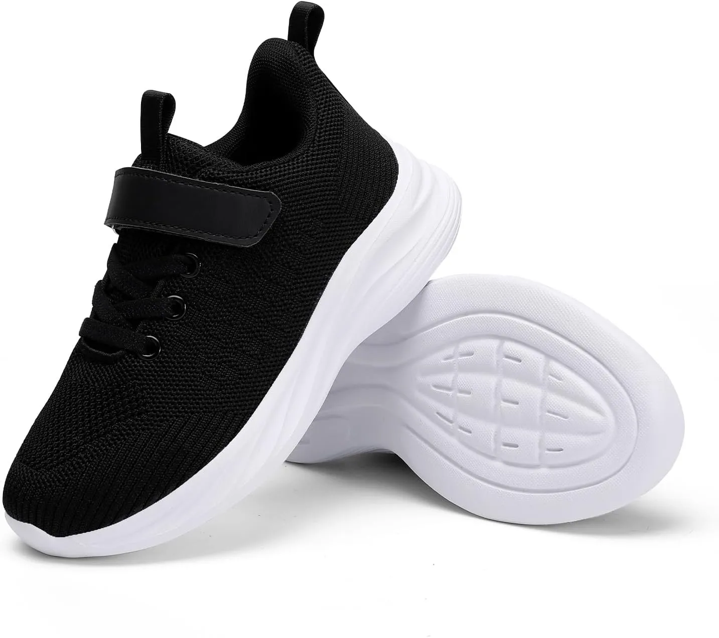 Kids Black Sneakers for Boys & Girls Casual School Sports Tennis Shoes Child Gym Athletic Shoes(Toddler/Little Kid/Big Kid)