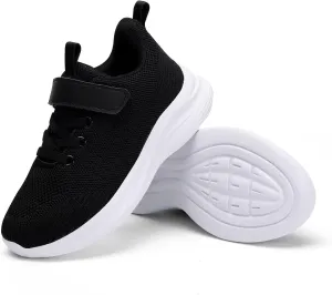 Kids Black Sneakers for Boys & Girls Casual School Sports Tennis Shoes Child Gym Athletic Shoes(Toddler/Little Kid/Big Kid)