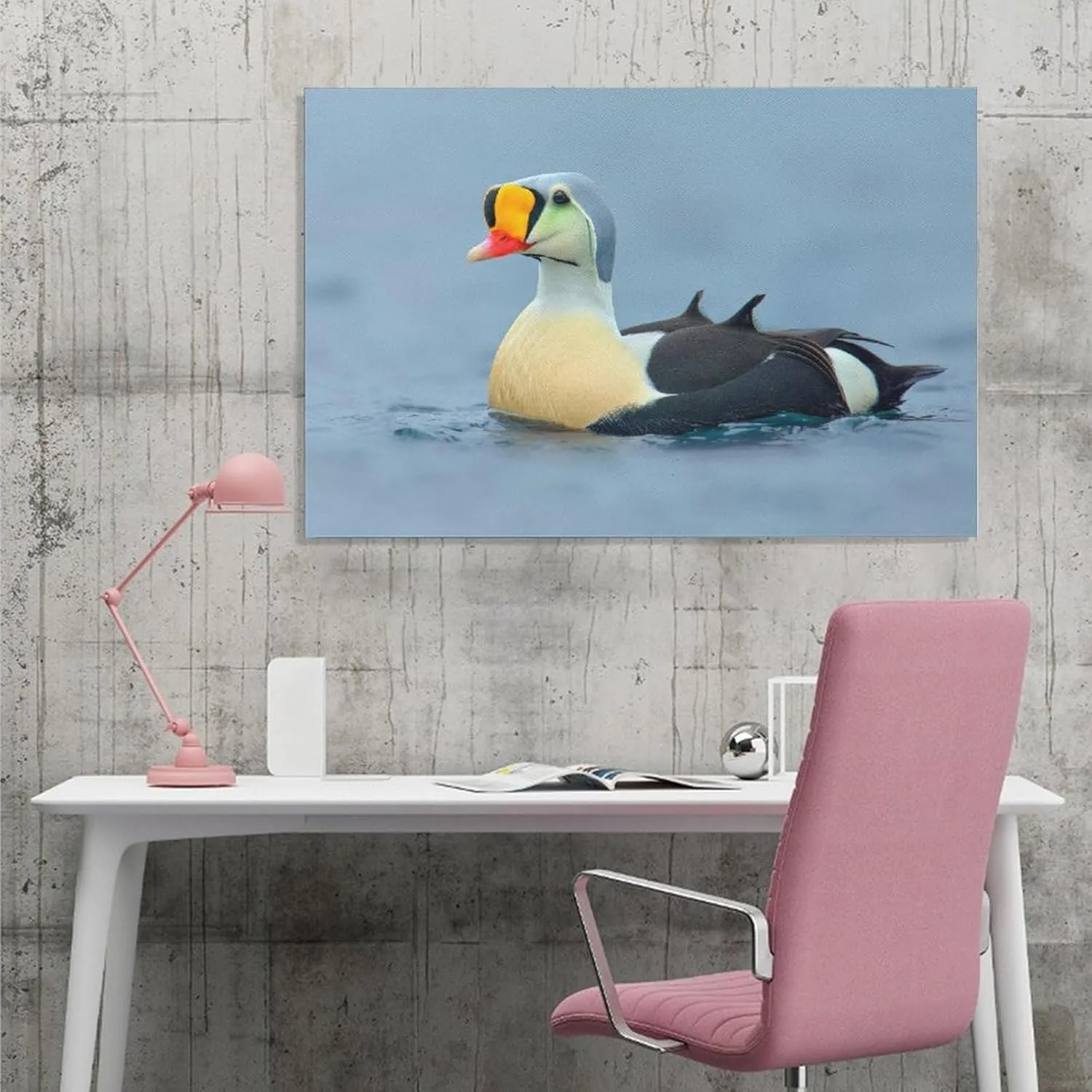 King Eider Duck Red Mouth Room Aesthetics Posters Canvas Posters Bedroom Decoration Sports Office Decoration Gifts Wall Art Decoration Printing Posters 12x18inch(30x45cm)