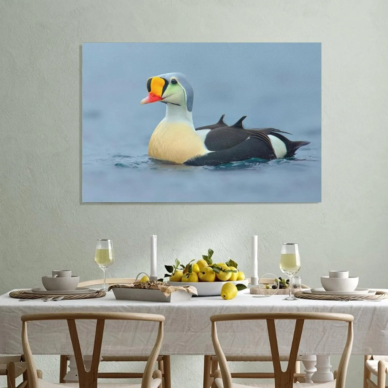 King Eider Duck Red Mouth Room Aesthetics Posters Canvas Posters Bedroom Decoration Sports Office Decoration Gifts Wall Art Decoration Printing Posters 12x18inch(30x45cm)