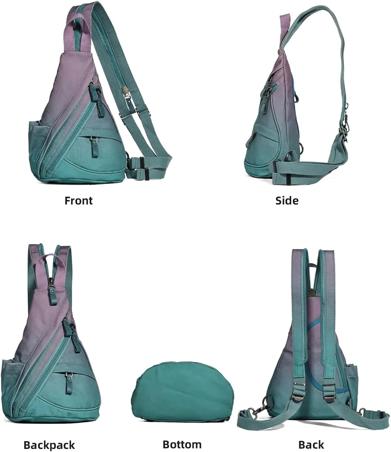 KL928 Canvas Sling Bag - Small Crossbody Backpack Shoulder Casual Daypack Rucksack for Men Women