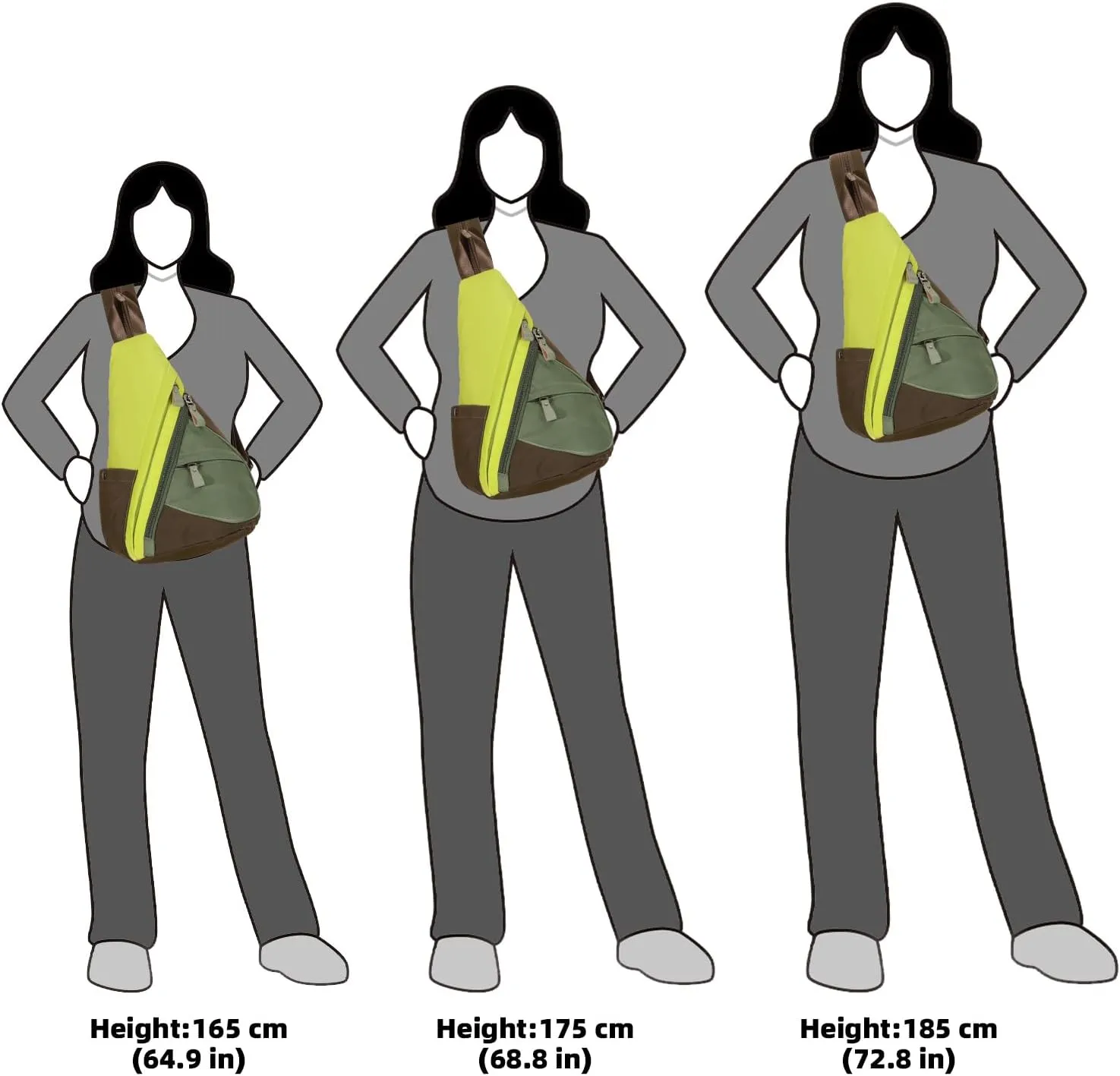 KL928 Nylon Sling Bag - Small Crossbody Backpack Shoulder Casual Daypack Multipurpose Rucksack for Men Women