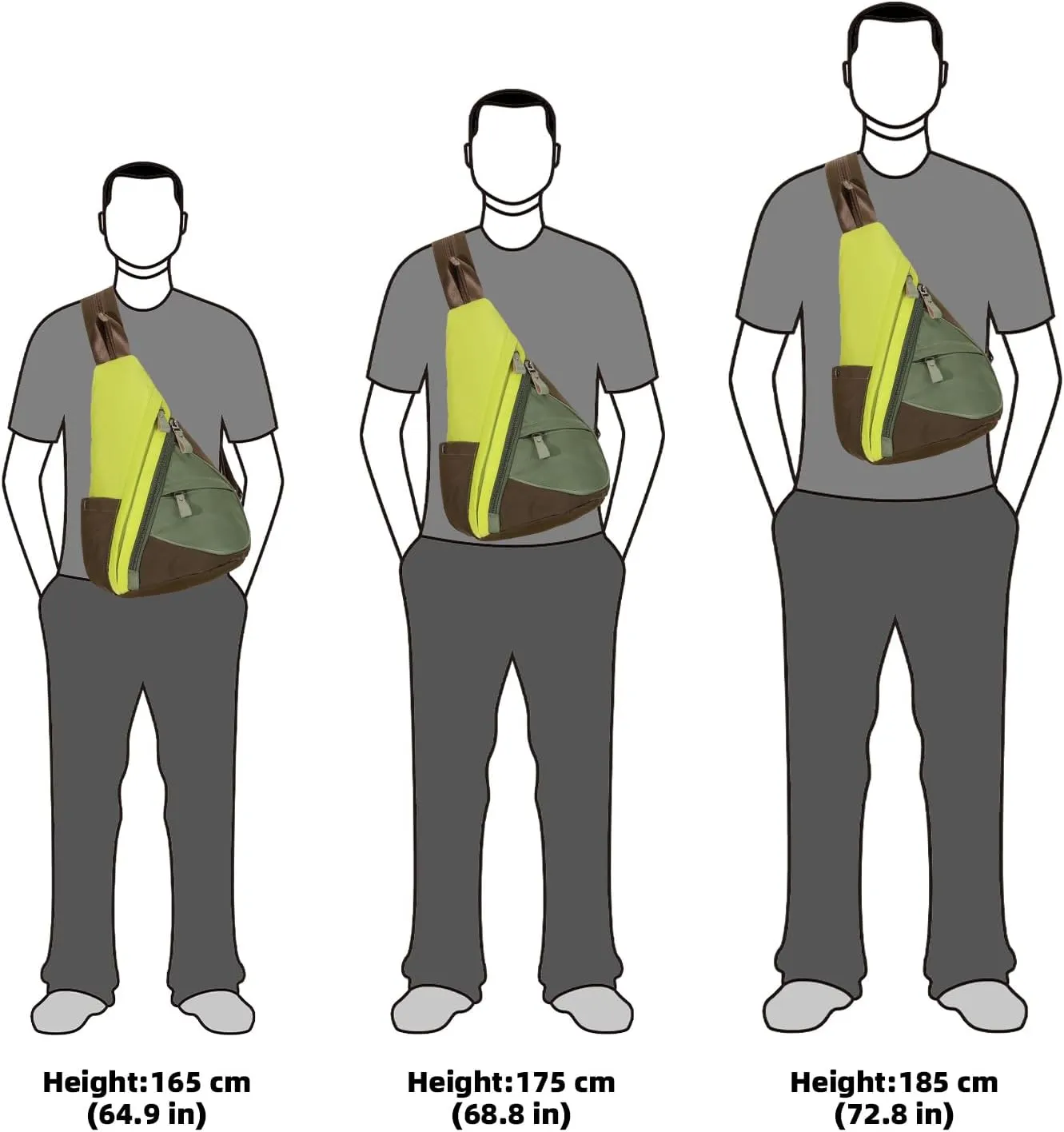 KL928 Nylon Sling Bag - Small Crossbody Backpack Shoulder Casual Daypack Multipurpose Rucksack for Men Women