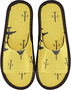 KLL Women Men's Shower Slippers Indoor Breathable Cozy Slip on Open Toe Home Shoes for Travel, Hotel, Party, Guests