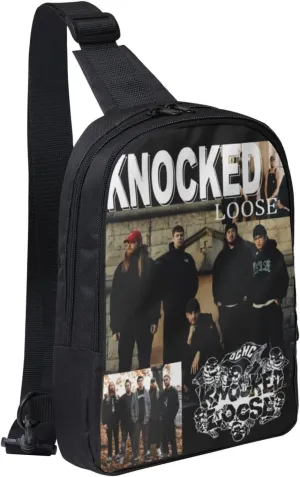 Knocked Music Loose Crossbody Bags for Women Men, Travel Hiking Sling Bag, Lightweight Handbag, Chest Purse Backpack
