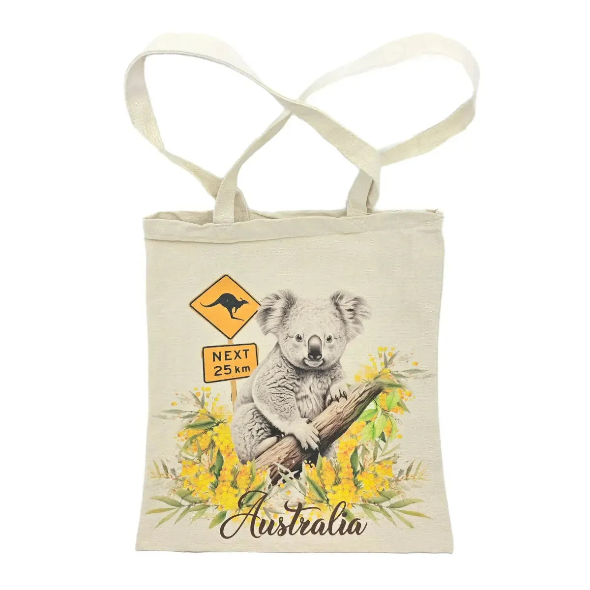 Koala Road Sign Canvas Tote Bag