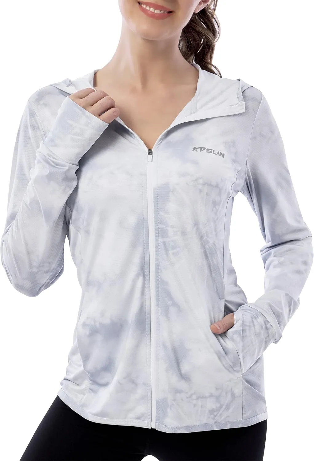 KPSUN Women's UPF 50  UV Sun Protection Clothing Zip Up Hoodie SPF Long Sleeve Sun Shirt Fishing Hiking Outdoor Jacket