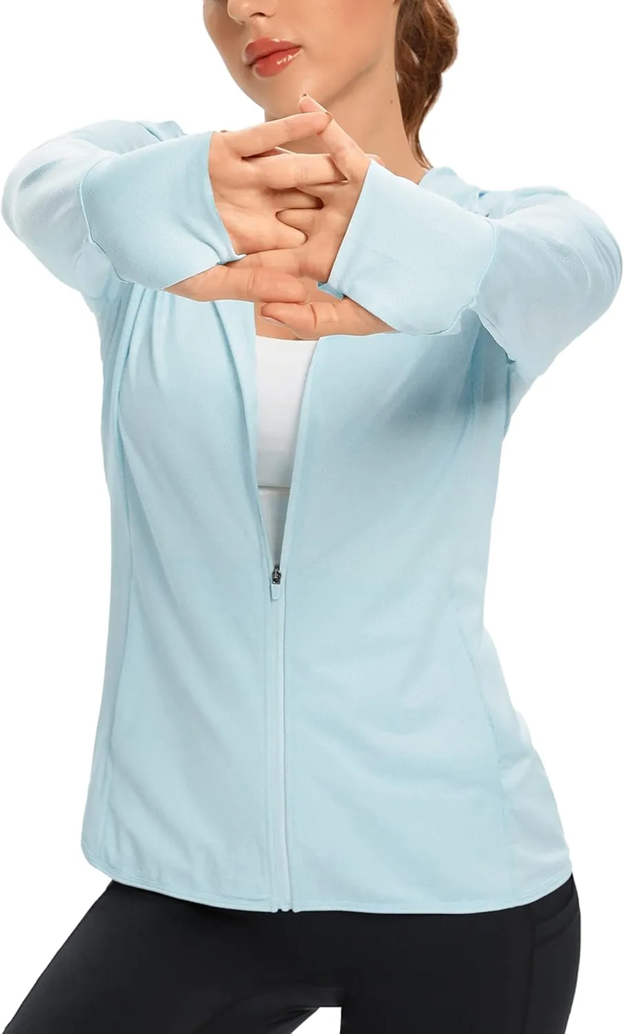 KPSUN Women's UPF 50  UV Sun Protection Clothing Zip Up Hoodie SPF Long Sleeve Sun Shirt Fishing Hiking Outdoor Jacket