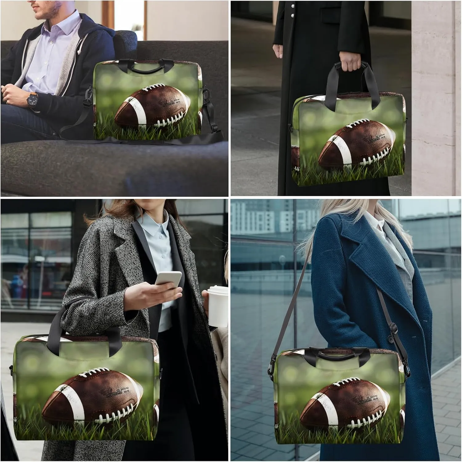 Laptop Bag 15.6 Inch Laptop Sleeve Case with Shoulder Straps Computer Slim Briefcase for Men and Women