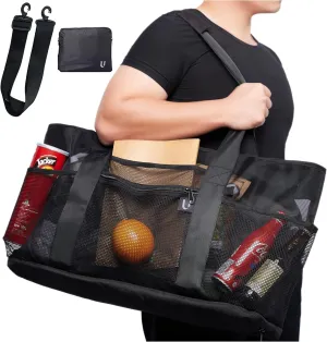 Large Beach Bag XXL–eco-mateiral Functional   Foldable Beach Bag
