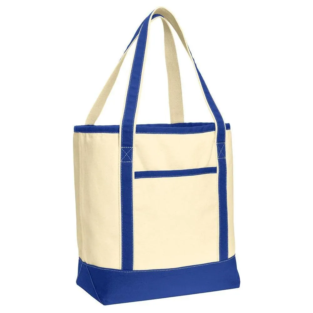 Large Cotton Canvas Boat Tote