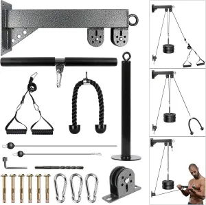 LAT Pulldown Attachments Pulley System Gym Tricep Rope Pull Down Training Cable Machine LAT Pulldown Machine for Home Gym