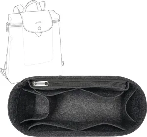 Lckaey Felt Bag Organizer for Backpack, Purse - Plage Insert - Grey