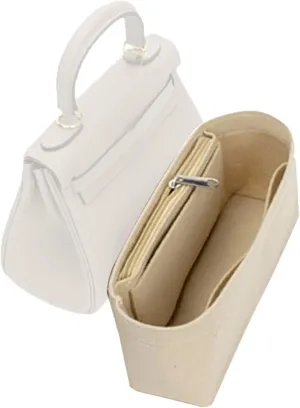 Lckaey Purse Organizer insert for Handbag Kelly 25 organizer1011Beige-S