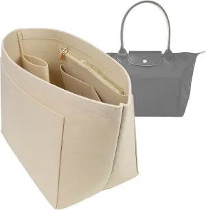 Lckaey tote insert organizer bags for longchamp bag women le pliage tote organizer 1028beige-M