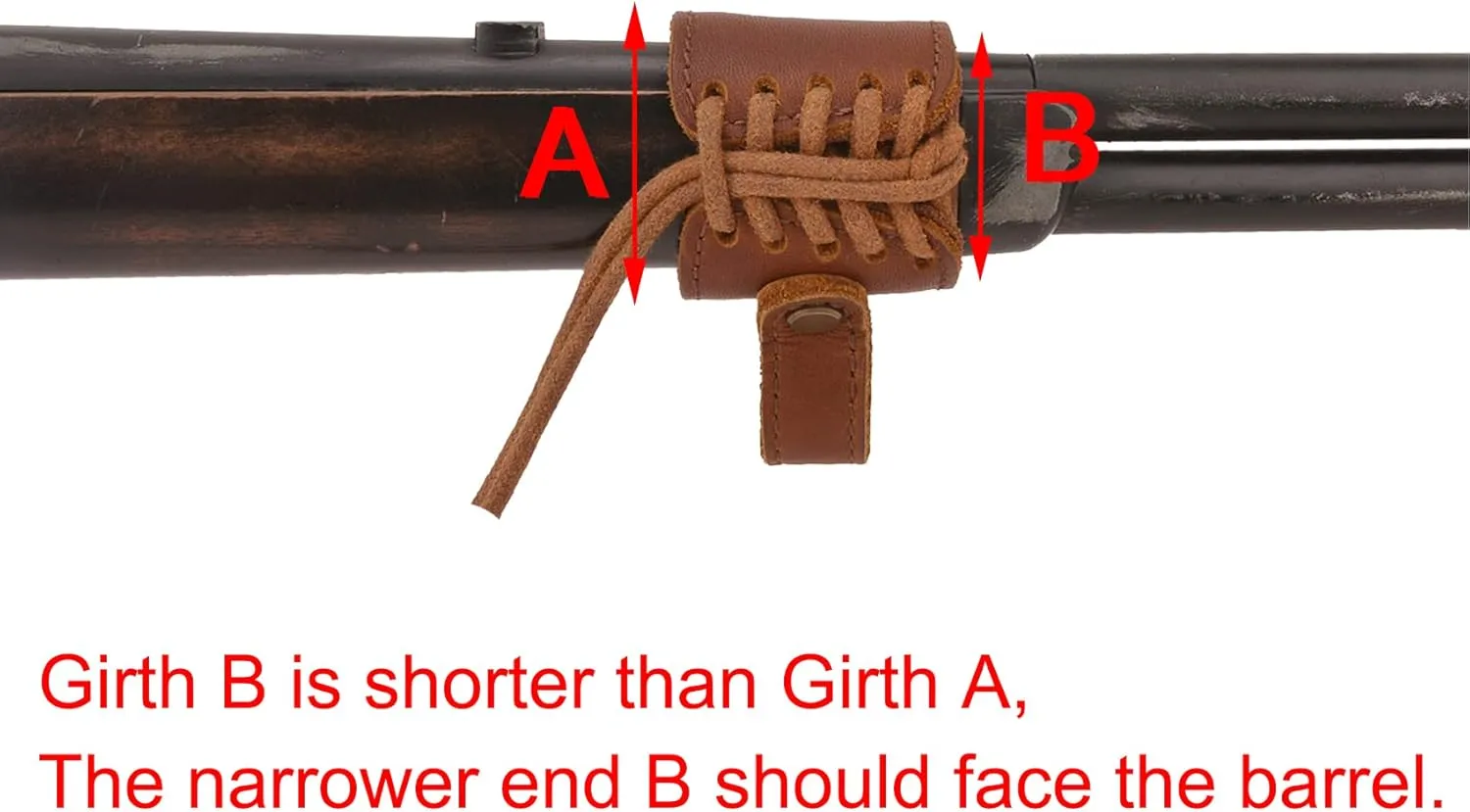 Leather Gun Buttstock Cheek Rest Pad with Matched Sling and Loops, No Drill/No Mounts Needed