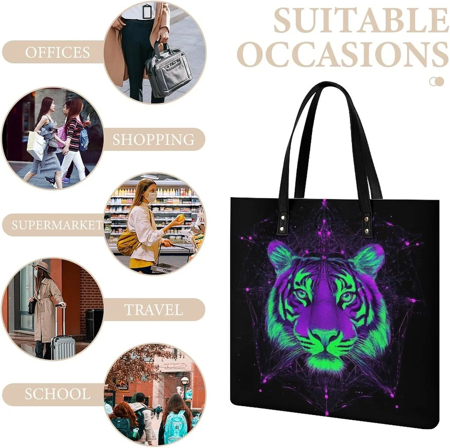 Leather Purse For Women Ladies Tote Shoulder Handbag