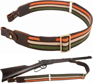 Leather Rifle Sling Gun Shoulder Adjustable Belt for Hunting