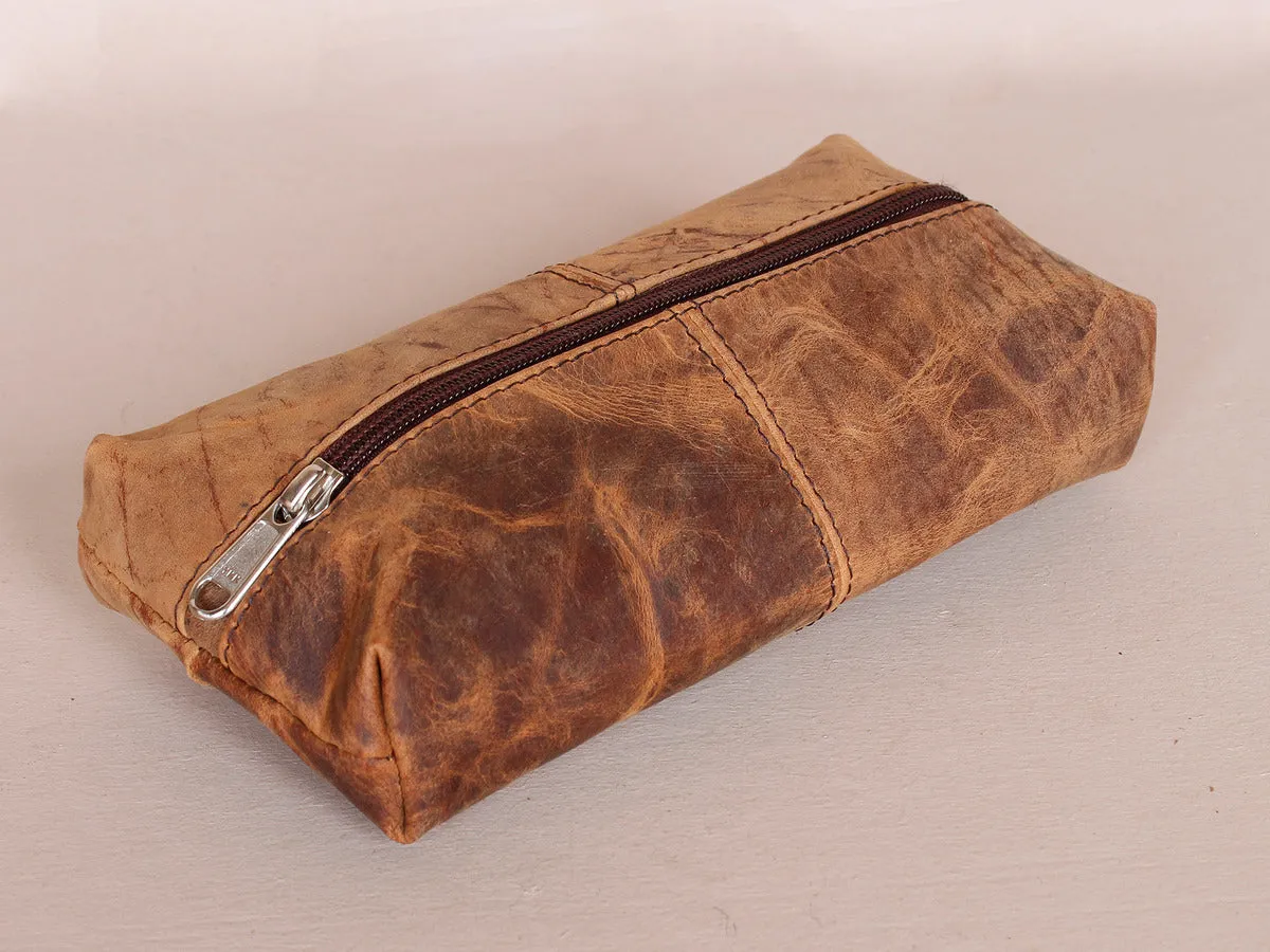 Leather School Pencil Case