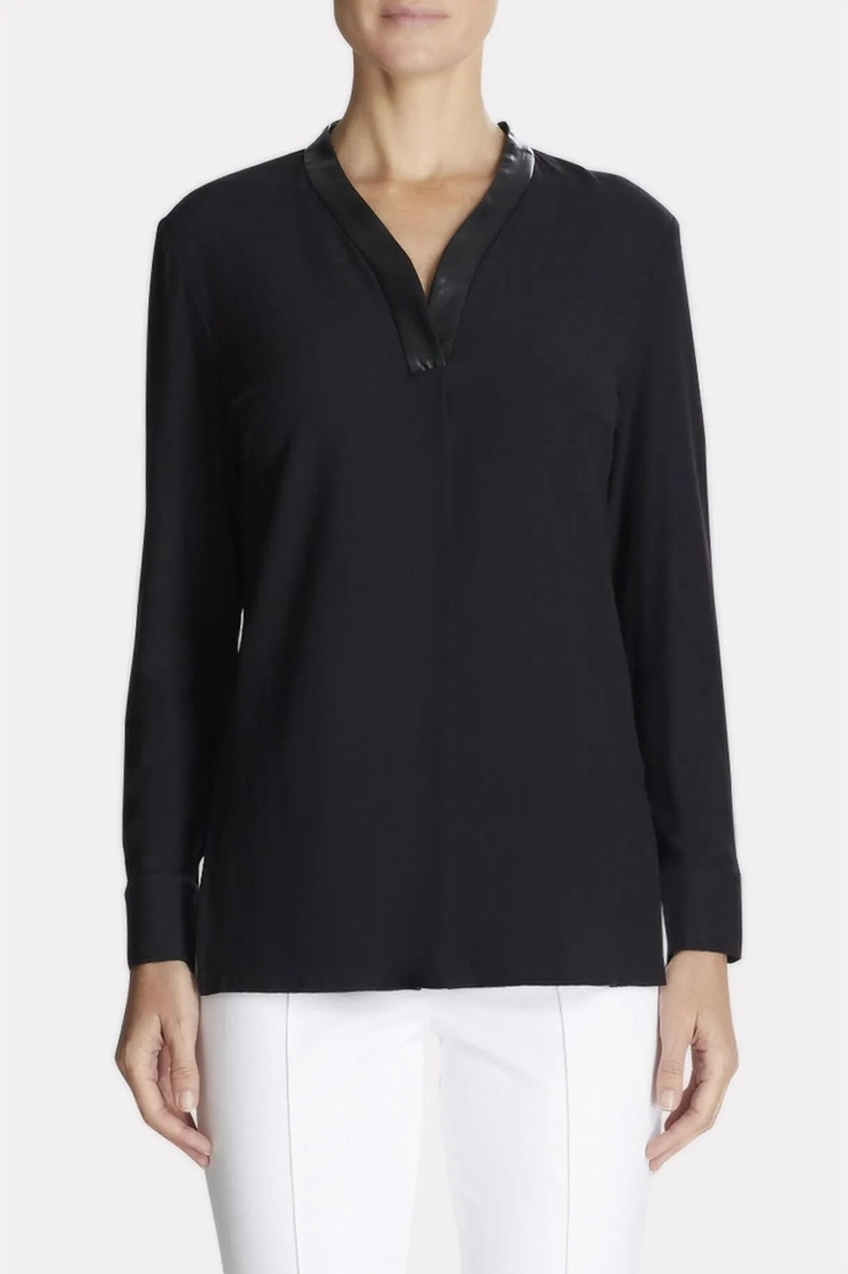 Leather Trimmed Shirt